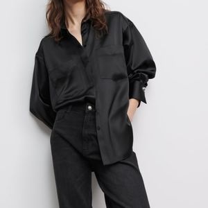 Zara satin effect blouse